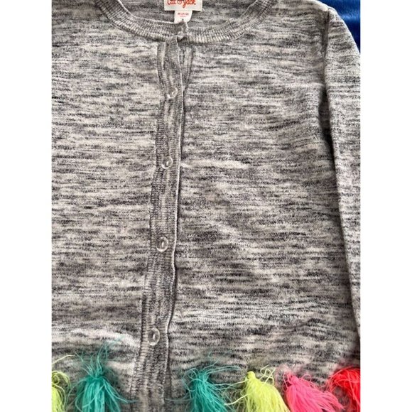 Cat & Jack Rainbow Tassel Cardigan Sweater - Picture 3 of 5